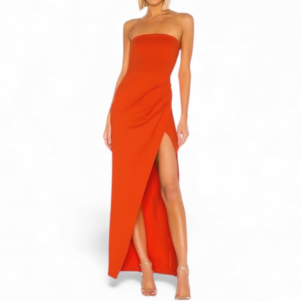 NEW NWT NBD Lucilda Gown in Red Orange